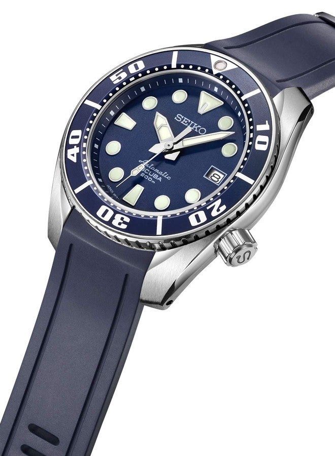 Crafter Blue سوار ساعة مطاطي بديل من كرافتير بلو CB02 ذو طرف منحني لساعات سيكو سومو SPB101J1، SPB125J1، SPB103J1، SBDC001، SBDC003، SBDC031، SBDC033، SBDC057، SBDC069، SBDC081، SBDC083 وغيرها - أزرق فاتح. - Image 3