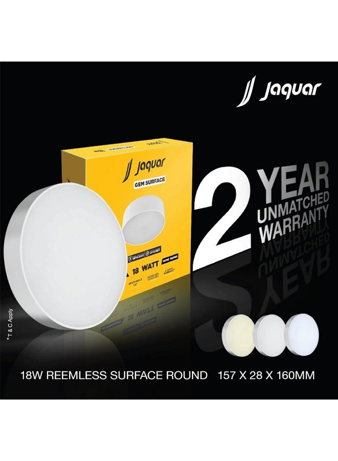 jaquar Jaquar 18W LED Gem Trimless Round Surface Mount Down Light | No False Ceiling Required | Natural White(4000K) | (Pack of 4)  - Image 4