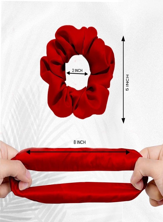 RedChimes مجموعة ريد تشايمز المكونة من 10 قطع من ربطات الشعر الكبيرة والناعمة والمرنة للغاية والمطبوعة للنساء والفتيات - Image 4