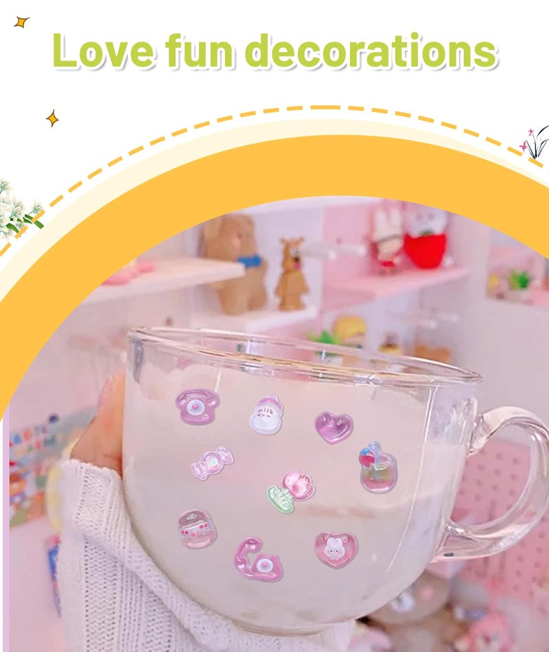 Korvika Kawaii Stickers Set, 4 Sheets of 3D Stickers for Kids, Fun and Colorful Decals, Cute Kawai Stickers, Vibrant 3D Sticker Collection. - Image 4