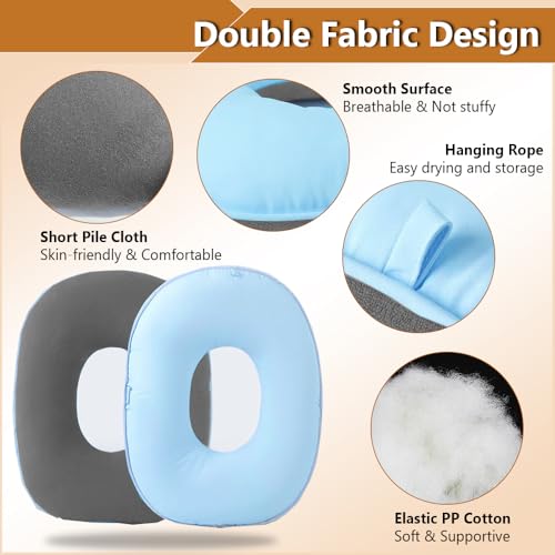 ZNALDP Donut Pillow for Bed Sores Pressure Ulcer Relief Seat Cushion Butt Pillows for Sitting After BBL Hip Surgery Postpartum Medical Ring Cushion for Tailbone Pain Hemorrhoid Pillow Doughnut Pad (Grey) - Image 2