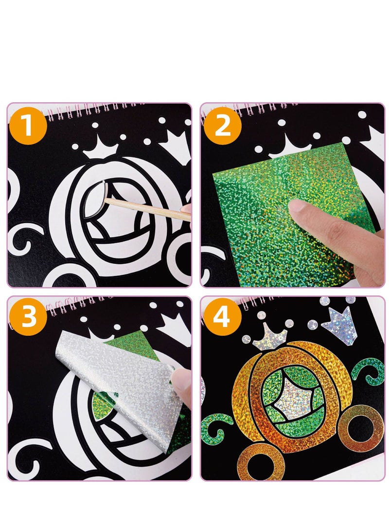 Magical Art Poster Children's Princess Animal Handmade DIY Coil Notebook Colorful Coloring Magical Art Painting - Image 3