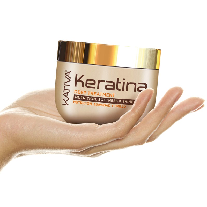 KATIVA Keratin Intensive Treatment (8.45 Fl Oz) - Rebuild & Strengthen Damaged Hair with Hydrolyzed Keratin & Ceramides, Sulfate-Free for Soft, Shiny Nourishment - Image 2
