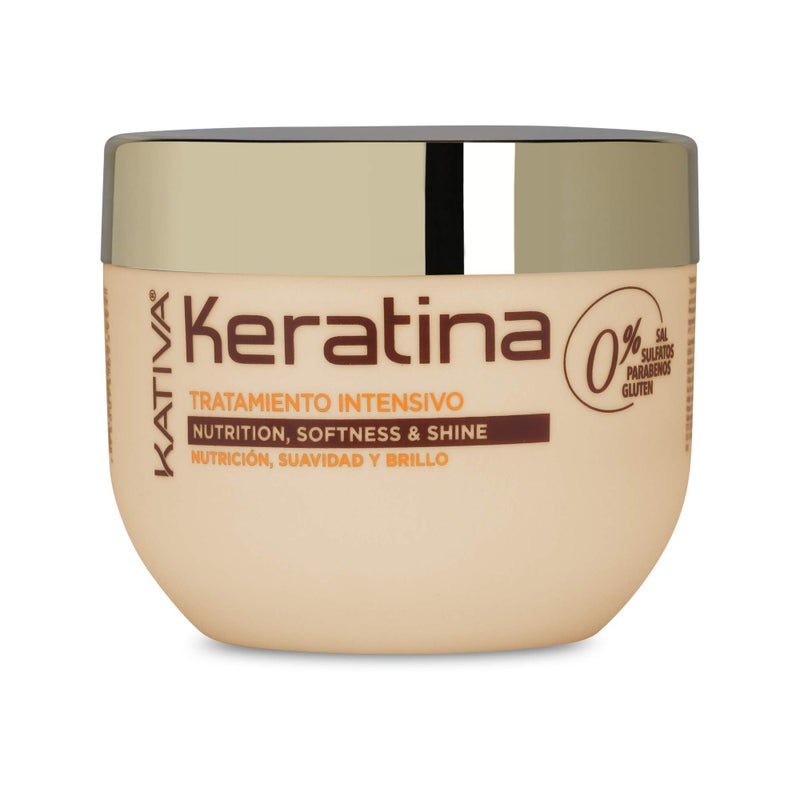 KATIVA Keratin Intensive Treatment (8.45 Fl Oz) - Rebuild & Strengthen Damaged Hair with Hydrolyzed Keratin & Ceramides, Sulfate-Free for Soft, Shiny Nourishment - Image 1