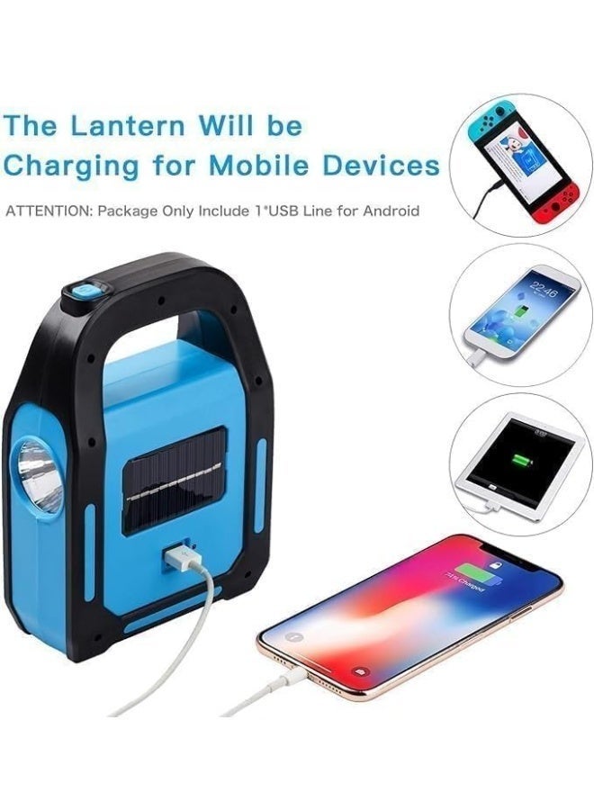 كشاف إضاءة محمول متعدد الاستخدامات LED مع شحن USB وطاقة شمسية - Image 4