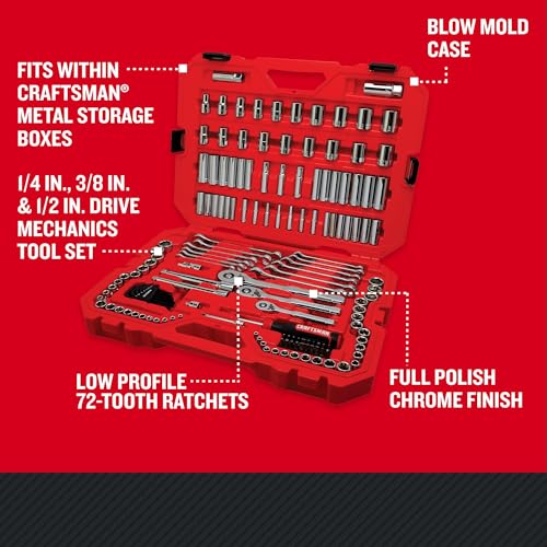 CRAFTSMAN Socket Set 159 Piece Socket Wrench Set Mechanics Tools 14in 38in and 12in 6 Point and 12 Point CMMT12125 - Image 3