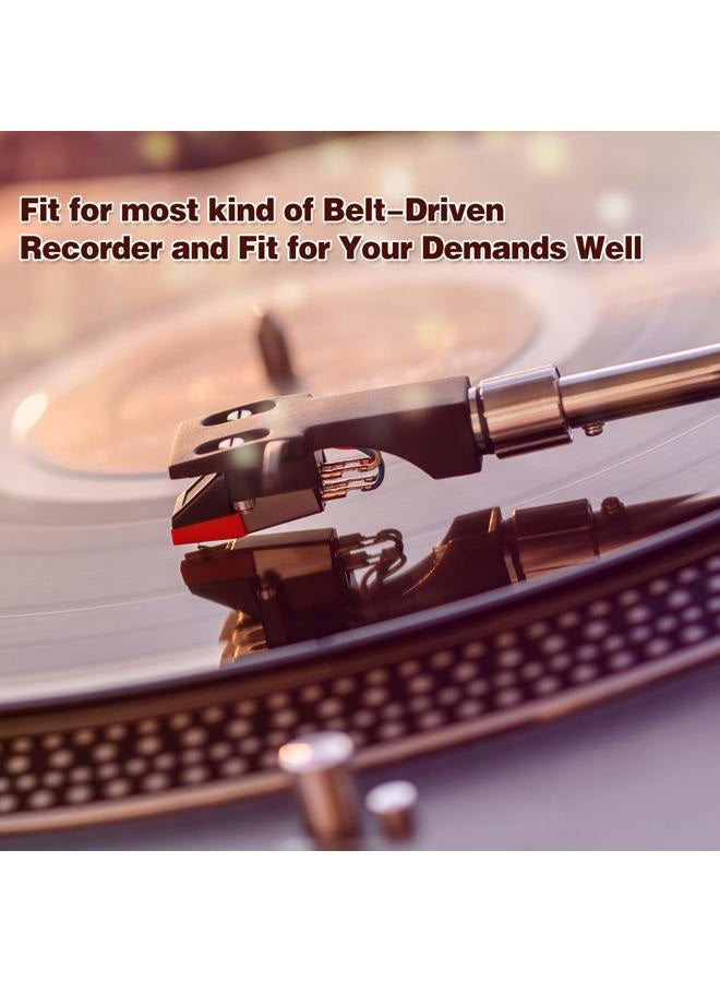 Frienda 5 Pieces Turntable Belt with 5 Pieces Record Player Needle, Replacement Different Specifications Square Cassette Tape Machine Recorder Rubber Belt Diamond Stylus Replacement Needle for Turntable  - Image 5