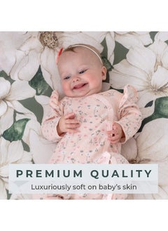 Pobibaby Pobibaby - 2 Pack Premium Changing Pad Cover - Ultra-Soft Cotton Blend, Stylish Floral Pattern, Safe and Snug for Baby  - Image 2