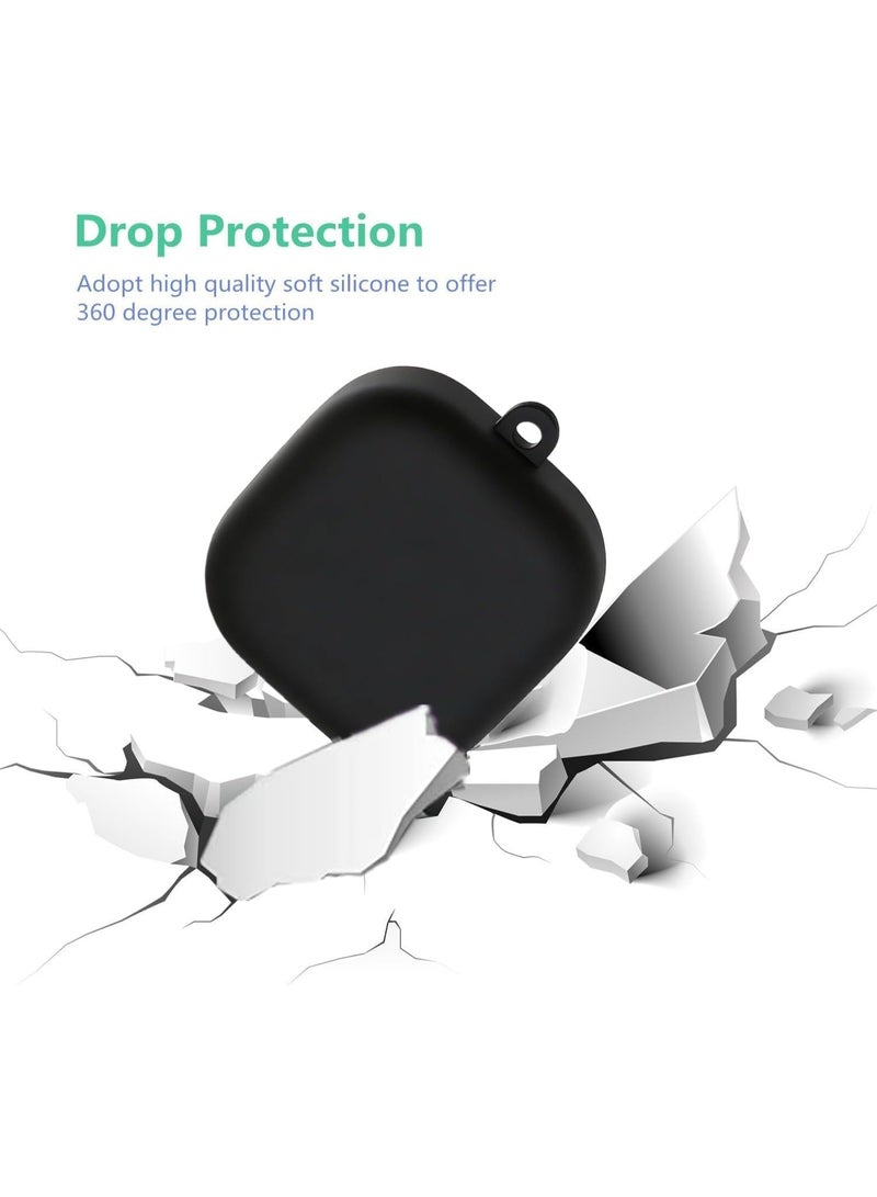 ACLIX Silicone Case For Samsung Buds 4 and Buds 4 Pro, Anti-Shock, Anti-Drop, Anti-Dust, Visible LED Light, Protective Cover with Strap | Black - Image 4