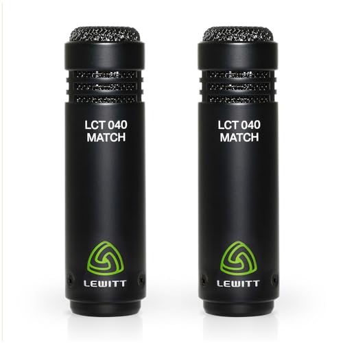 Lewitt 040 Match Pair Condenser Microphones, Matched Stereo Pair for Instrument Recordings - Image 1