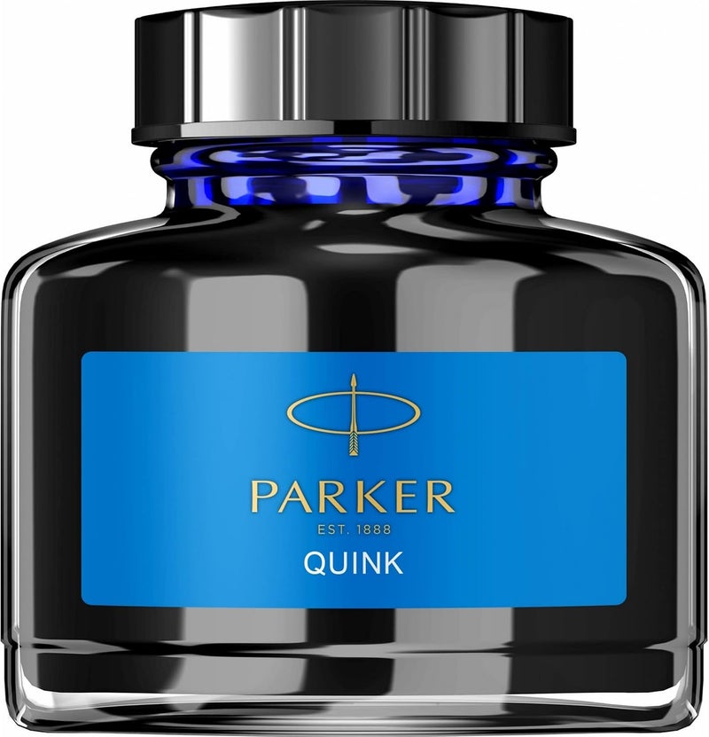 PARKER QUINK Ink Bottle, Washable Blue, 57 ml - Image 1