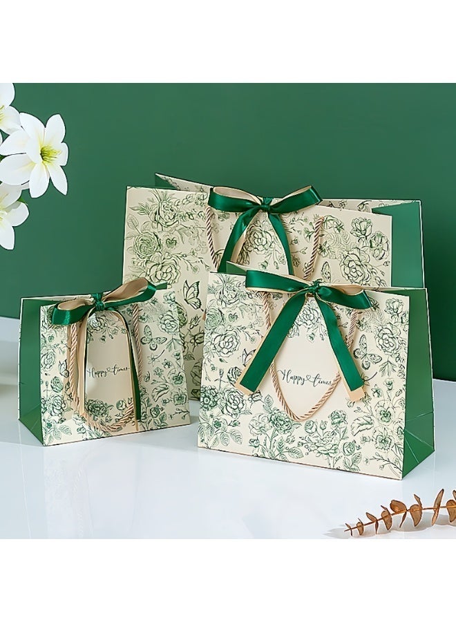 سيسلي أكياس هدايا ورقية طقم 3 قطع مزخرفة بمقاسات كبيرة ومتوسطة وصغيرة مناسبة للحفلات وأعياد الميلاد والمناسبات الخاصة - Image 3