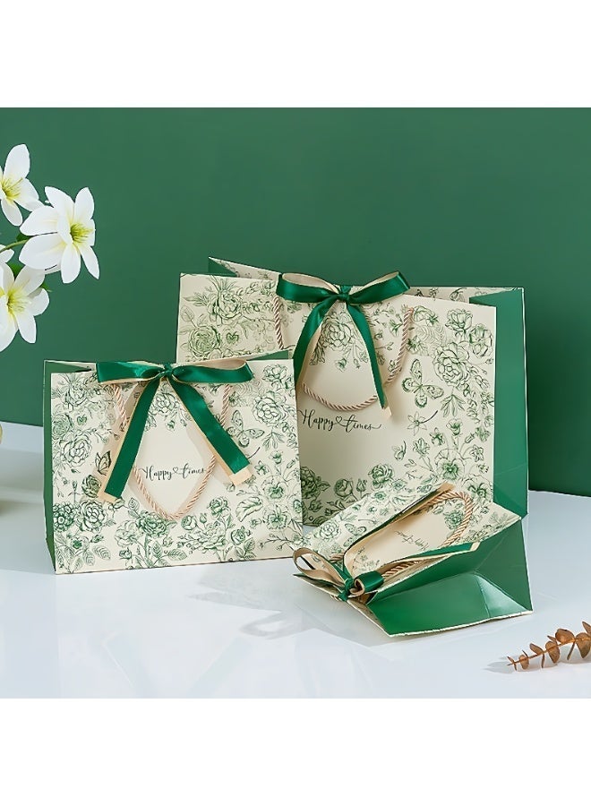سيسلي أكياس هدايا ورقية طقم 3 قطع مزخرفة بمقاسات كبيرة ومتوسطة وصغيرة مناسبة للحفلات وأعياد الميلاد والمناسبات الخاصة - Image 4