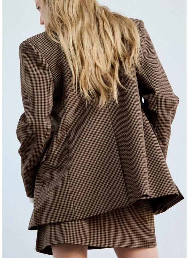 Mango  Check-Print Jacket for Women | Best Price UAE