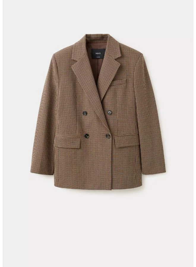 Mango  Check-Print Jacket for Women | Best Price UAE