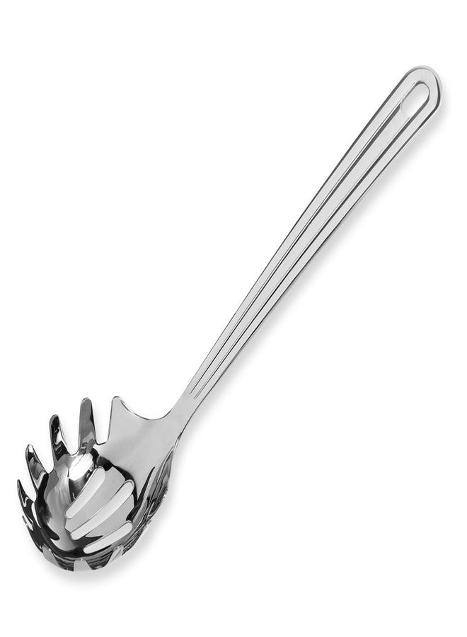 HIFIND New Upgraded 12 inch Stainless Steel Spaghetti Server Spoon with Teeth - Pasta Fork Pasta Server Noodle Spoon Heavy Duty Cooking Utensils Classic Dishwasher Safe 1Pc - Image 1