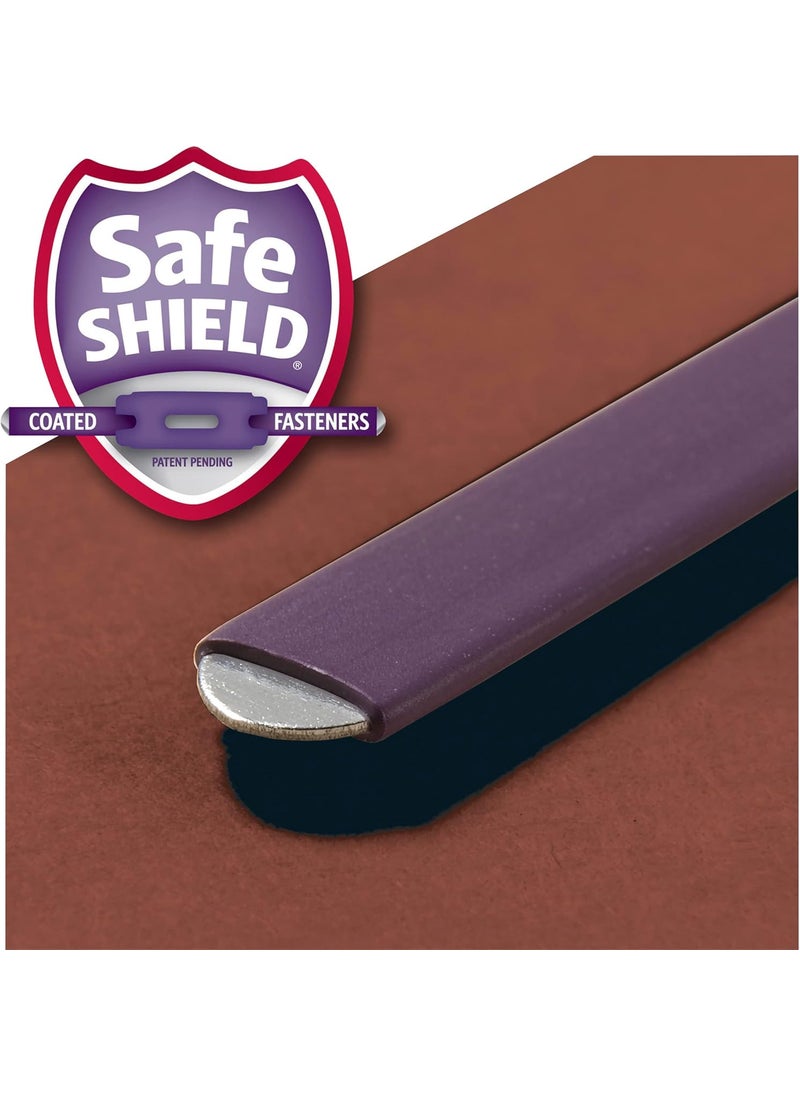 Smead Smead 100 Recycled End Tab Pressboard Classification File Folder with SafeSHIELD Fasteners 2 Dividers 2 Expansion Letter Size Red 10 per Box 26860  - Image 4