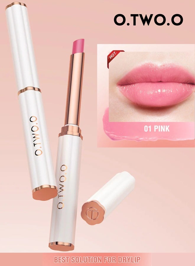 O.TWO.O Moisturizing Organic Colour Changing Lip Balm 0.9g Natural Hydrating Tinted Lip Care Organic Lip Glow pH Reactive Lipstick Soft Smooth Nourishing Lip Treatment Long Lasting Moisture - Image 1