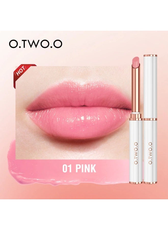 O.TWO.O Moisturizing Organic Colour Changing Lip Balm 0.9g Natural Hydrating Tinted Lip Care Organic Lip Glow pH Reactive Lipstick Soft Smooth Nourishing Lip Treatment Long Lasting Moisture - Image 2