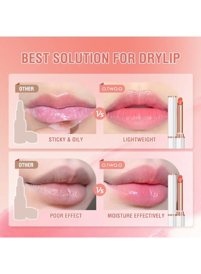 O.TWO.O Moisturizing Organic Colour Changing Lip Balm 0.9g Natural Hydrating Tinted Lip Care Organic Lip Glow pH Reactive Lipstick Soft Smooth Nourishing Lip Treatment Long Lasting Moisture - Image 4
