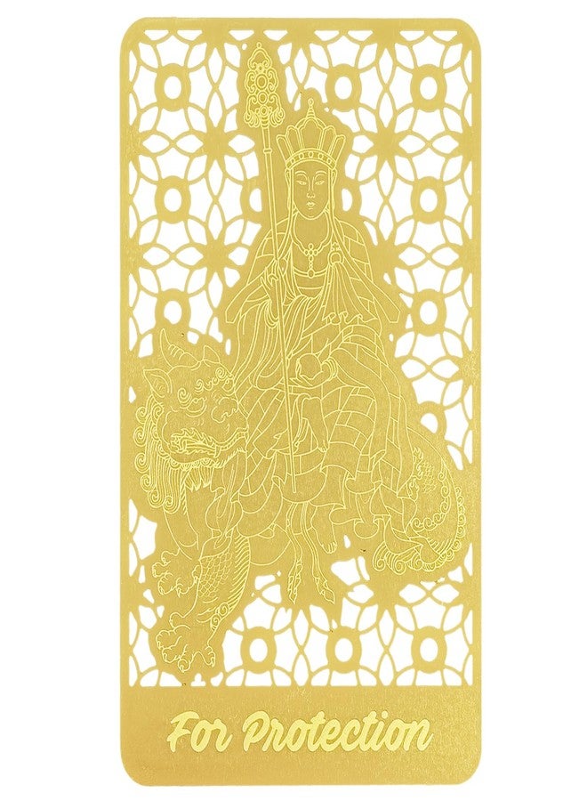 Fengshuibringluck بطاقة تميمة فنغ شوي كسيديجاربا جالسًا على تشي لين الذهبية - Image 1