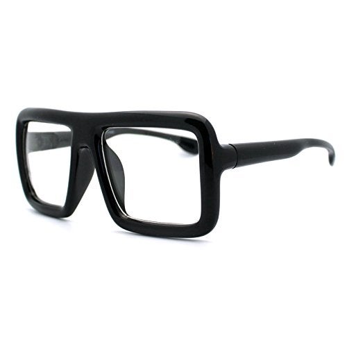 PASTL Thick Square Glasses Clear Lens Eyeglasses Frame Super Oversized Fashion Black - Image 3