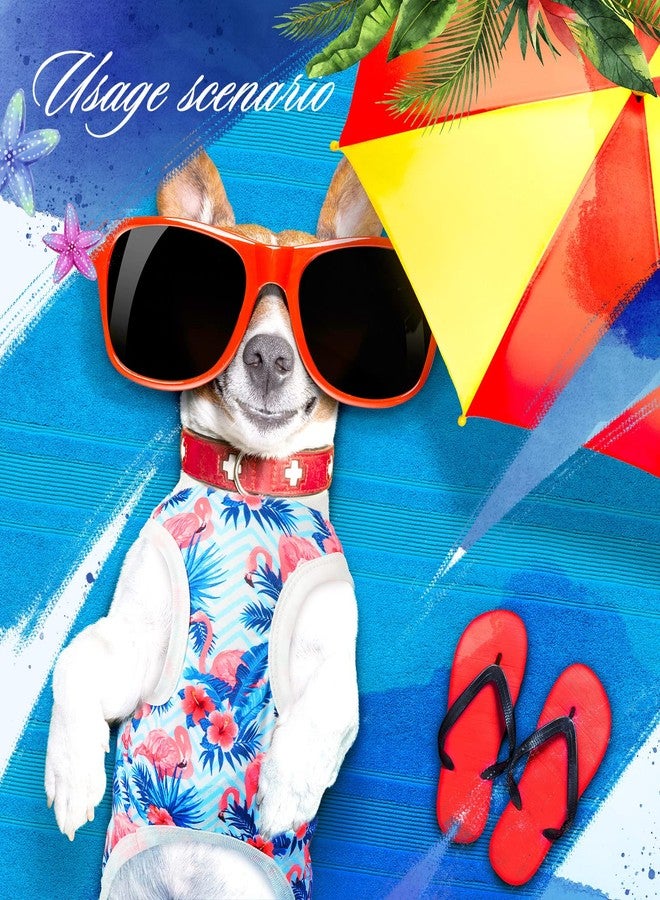 Kajaia 6 Pack Summer Flamingo Dog Shirts, Hawaiian Tropical Tank Tops Clothes Outfit for Dogs Luau Pool Summer Party Costume Cute Sleeveless Pet Apparel for Chihuahua Puppy Toy Breeds Cats(Small) - Image 3