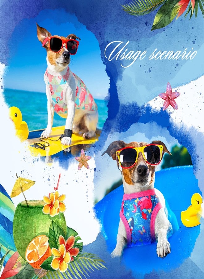 Kajaia 6 Pack Summer Flamingo Dog Shirts, Hawaiian Tropical Tank Tops Clothes Outfit for Dogs Luau Pool Summer Party Costume Cute Sleeveless Pet Apparel for Chihuahua Puppy Toy Breeds Cats(Small) - Image 5