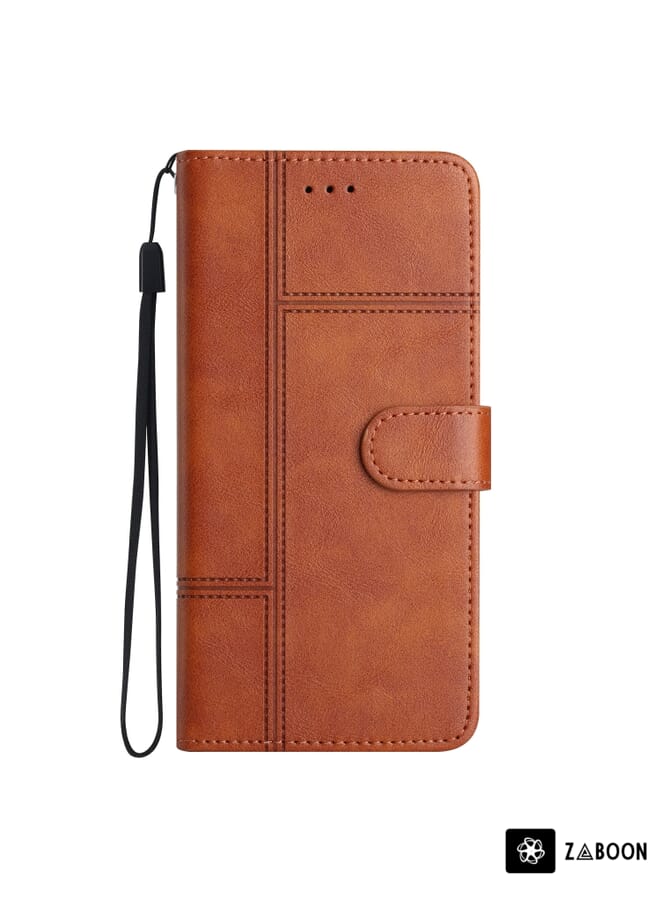 Zaboon Protective Case Cover For Xiaomi 12 Lite Business Style Cowhide Texture Leather - Image 2
