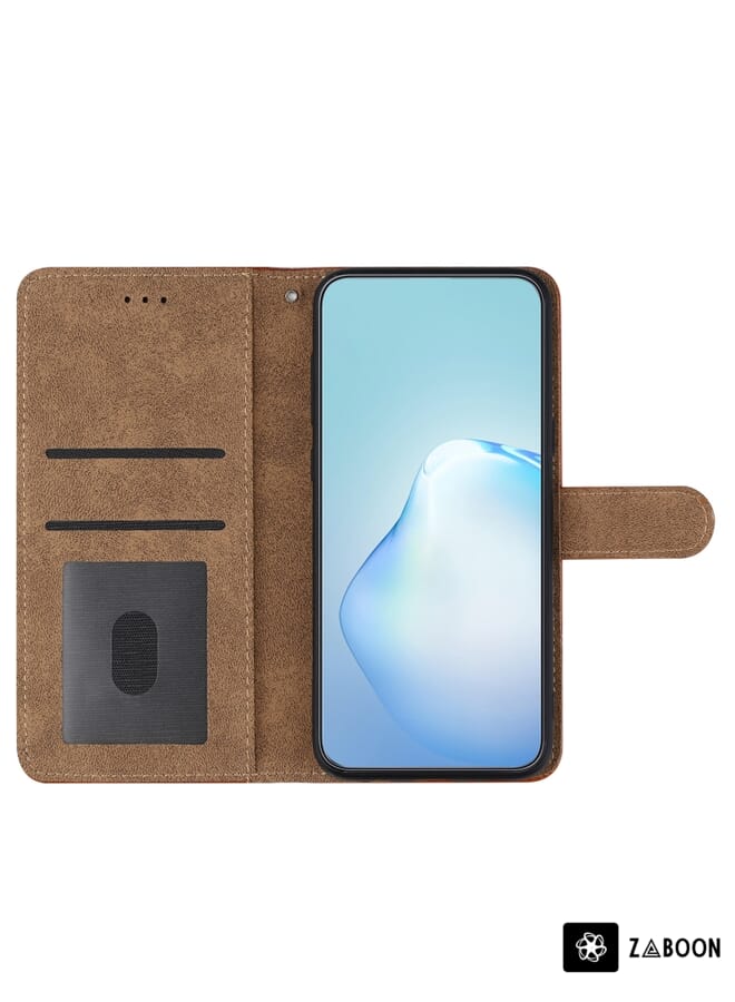 Zaboon Protective Case Cover For Xiaomi 12 Lite Business Style Cowhide Texture Leather - Image 3