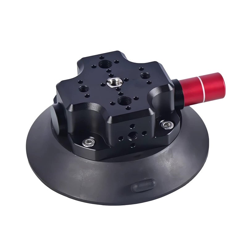 MIMIRACLE Camera Suction Cup Mount, 4.5" Pump-actived Vacuum Suction Mount Compatible with Action Cameras, DSLR Cameras, Securely Attach Your Camera -Black - Image 1