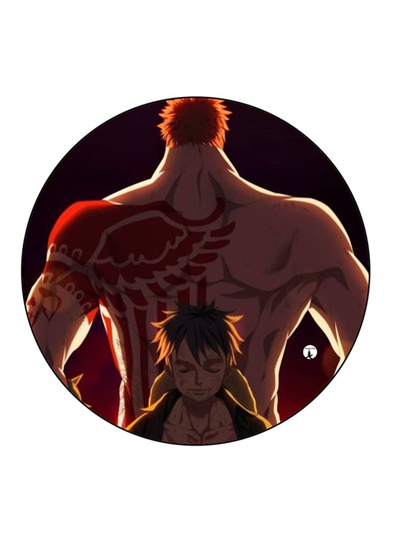 RKN Anime One Piece Printed Mouse Pad  Round  Multicolour
