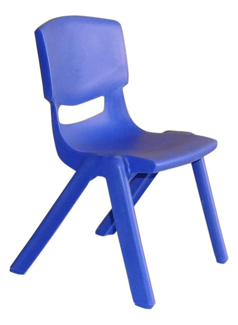 Durable Stackable Plastic Chair for Kids, Indoor & Outdoor Use, Suitable for Children and Adults up to 80 kg (Length 32 cm, Width 31 cm, Height 50 cm) - ( Blue )  - Image 1