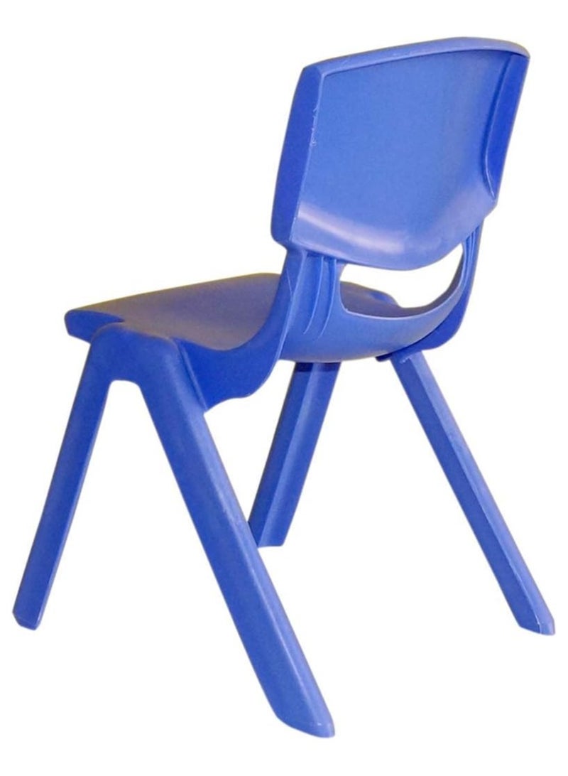 Durable Stackable Plastic Chair for Kids, Indoor & Outdoor Use, Suitable for Children and Adults up to 80 kg (Length 32 cm, Width 31 cm, Height 50 cm) - ( Blue )  - Image 2