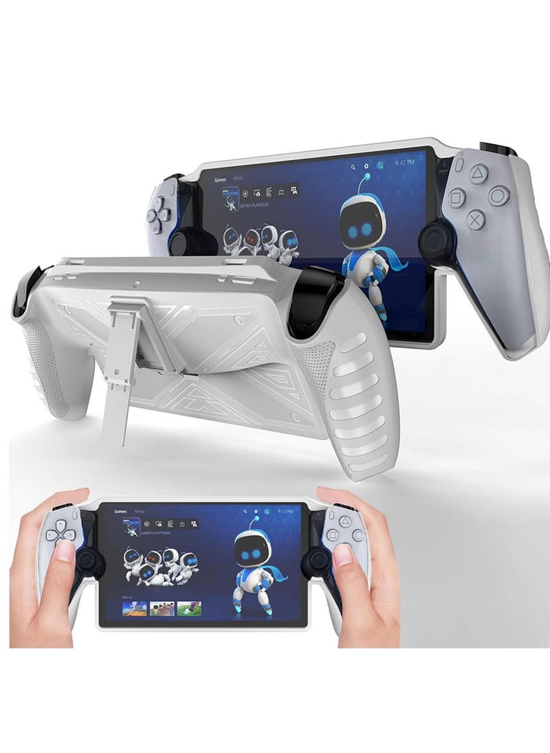 Generic Compatible Silicone PlayStation Portal Case with Stand,Soft Silicone Case Dust-Proof Lightweight Protective Grip Cover for PlayStation Portal Protector Case,PlayStation Portal Accessories White  - Image 1