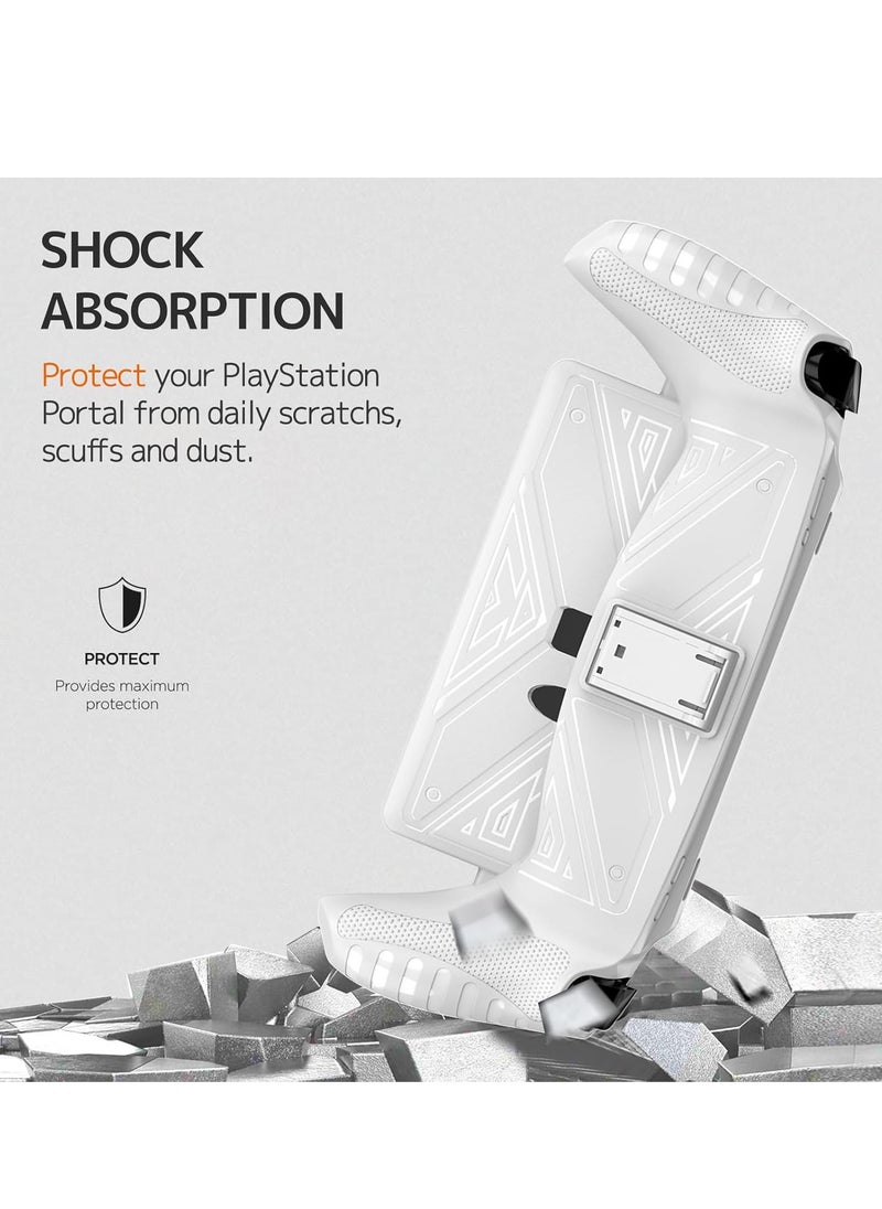 Generic Compatible Silicone PlayStation Portal Case with Stand,Soft Silicone Case Dust-Proof Lightweight Protective Grip Cover for PlayStation Portal Protector Case,PlayStation Portal Accessories White  - Image 4