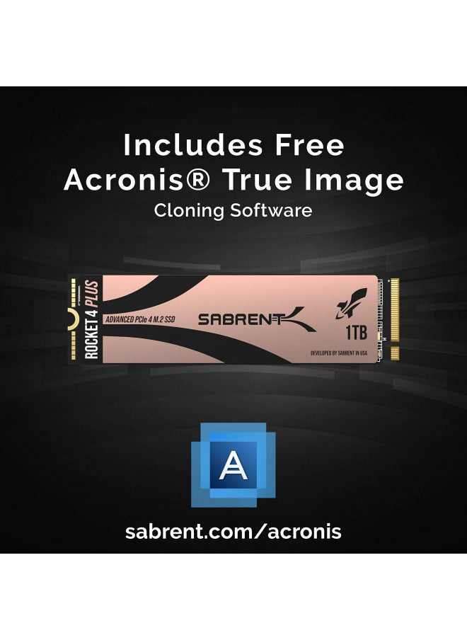 SABRENT SABRENT 1TB Rocket 4 Plus NVMe 4.0 Gen4 PCIe M.2 Internal SSD Extreme Performance Solid State Drive (Latest Version) (SB-RKT4P-1TB)  - Image 3