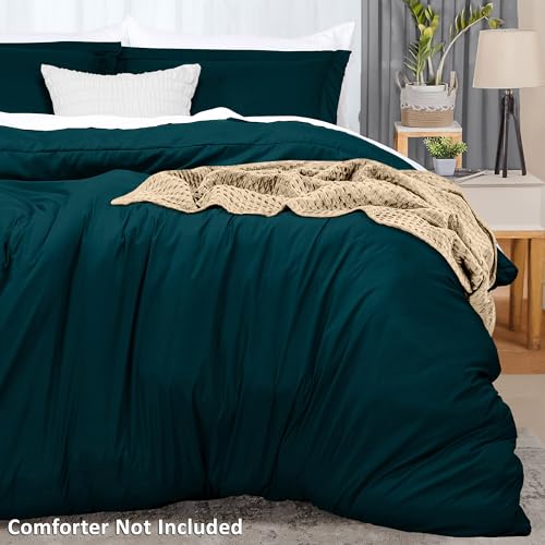 Utopia Bedding Duvet Cover Queen Size - 3 Piece with Zipper Closure - 1 Comforter Cover 90X90 Inches & 2 Pillow Shams 20X26 Inches (Teal) Comforter Not Included - Image 4