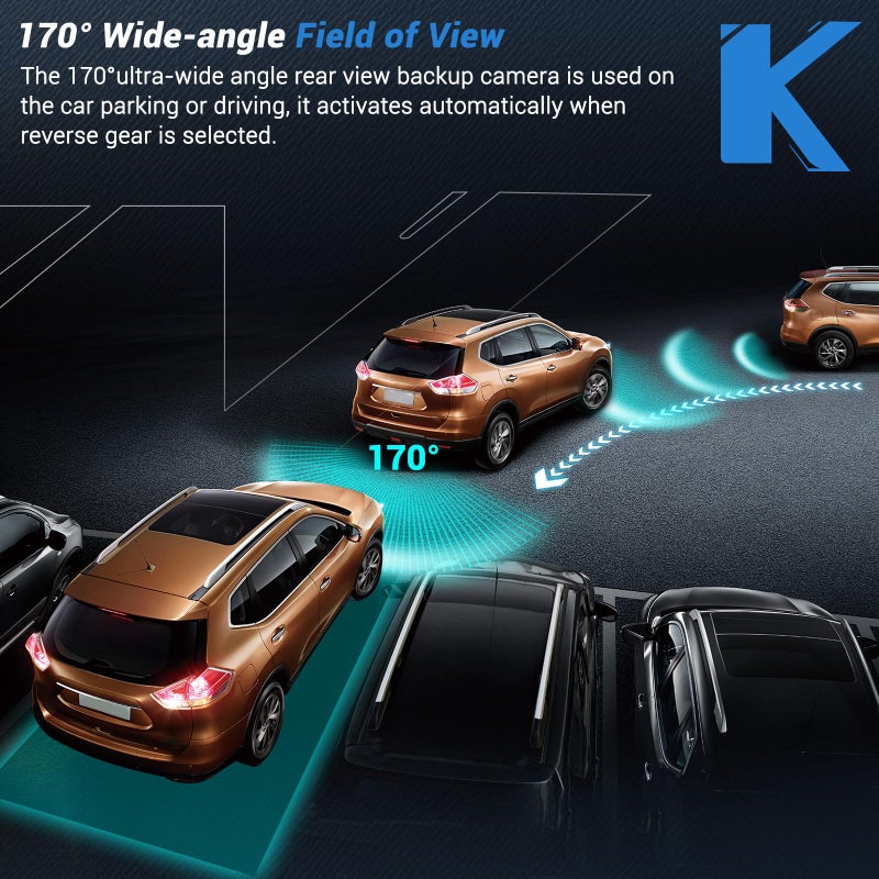 KUTTOLE Backup Camera 170Â° HD Night Vision Compatible with 2013-2015 Dodge Ram 1500/2500/3500/4500/5500, 2013-2015 Dodge Viper, 2015 Chrysler 200 Replace 56038978AL 56038978AK 590-079 - Image 4