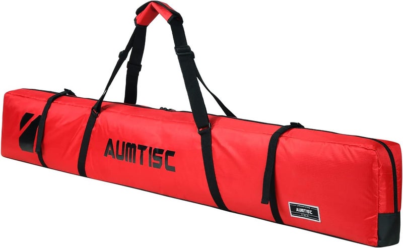 AUMTISC Fully Padded Ski Bag, Single Ski Bags for Air Travel, Waterproof Snow Ski Bag for Flying with Adjustable Handle, Perfect for Skiing, Storage and Transport, 170 185 cm - Image 1