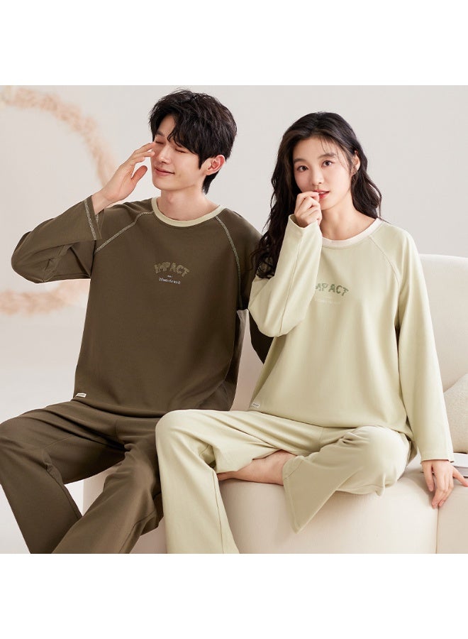 Fashion Nightwear For Lovers Men's Long Sleeves Sleepwear Women Homewear Autumn Couples Pijamas - Image 1