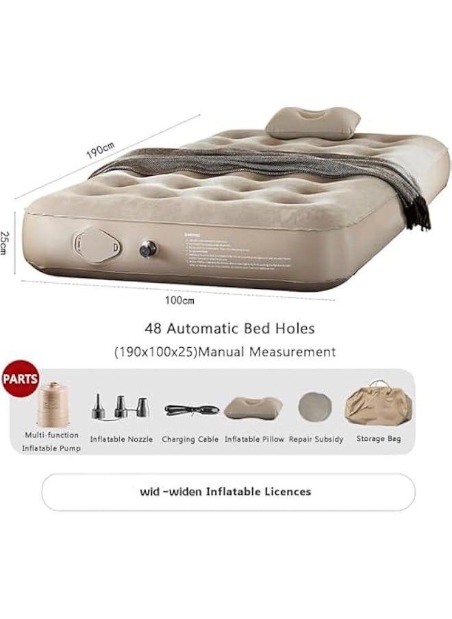 TRASSLE Single Automatic Inflatable Bed With Built In Pump, 2 Mins Quick Self Inflating Air Mattress, For Outdoor Sleeping Cushions,Camping Air Mattresses with 1 Air Pillows,Air Mattresses With Pump  - Image 2