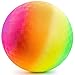 PlayBolt Rainbow Playground Ball 85Inch Pack of 1 Rubber Bouncy Inflatable Balls for Kids and Adults Indoor and Outdoor Games Kickball Dodgeball Four Square and More - Image 3