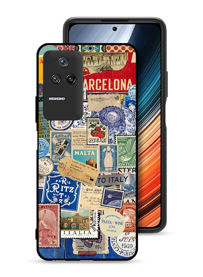 Tolwak Xiaomi Poco F4 Protective Case Cover Stickers Of Different Cities - Image 1