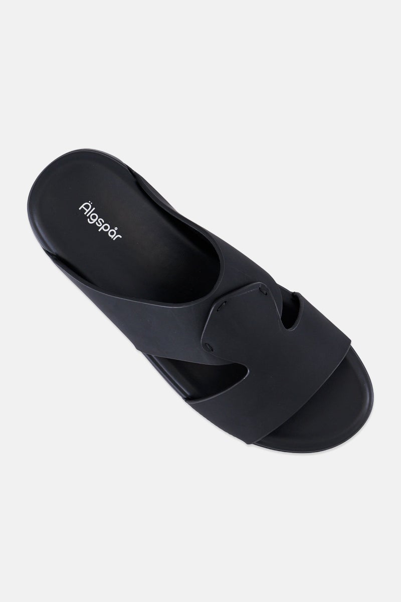 Algspar Men Slip On Arabic Sandals, Black - Image 4