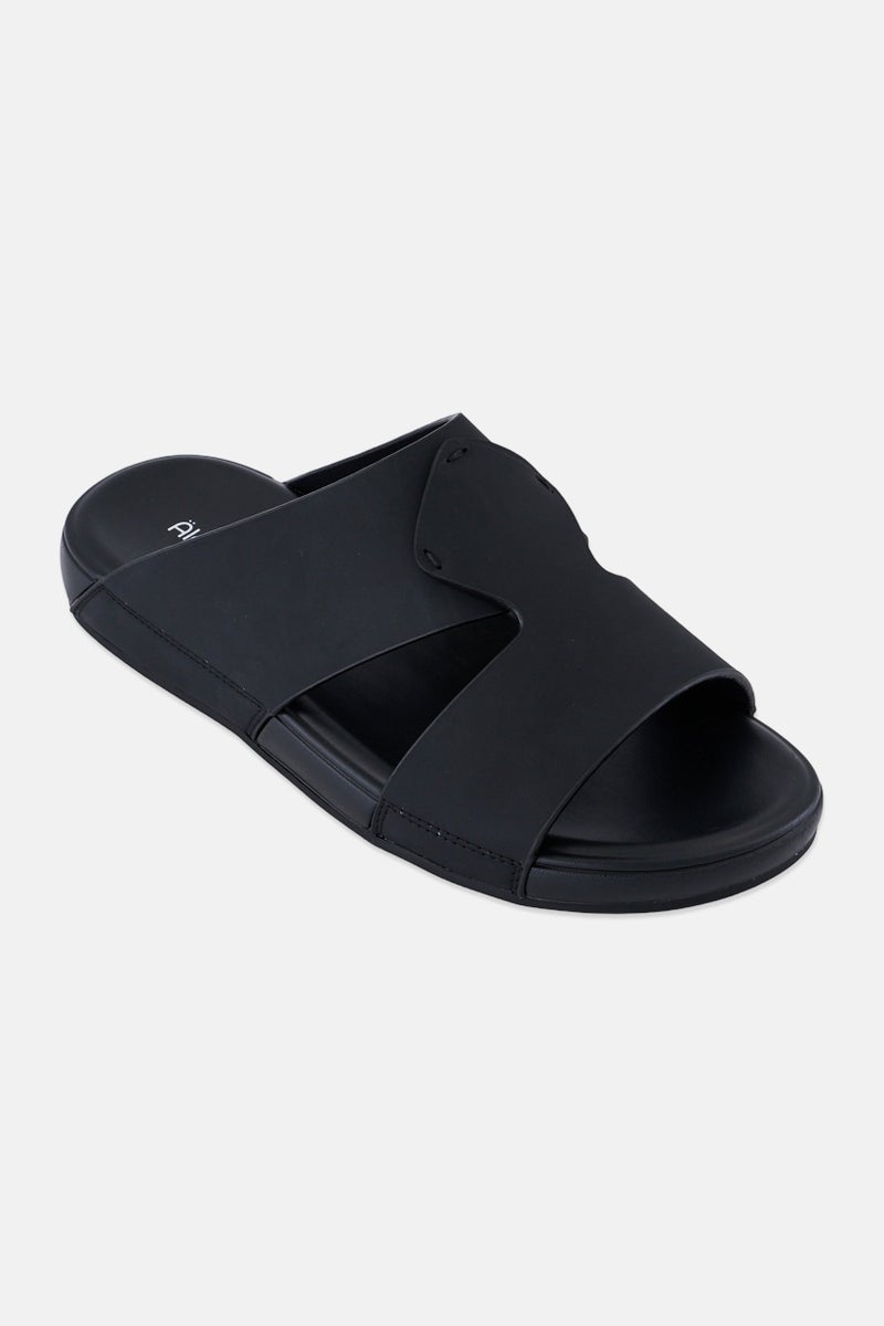 Algspar Men Slip On Arabic Sandals, Black - Image 1