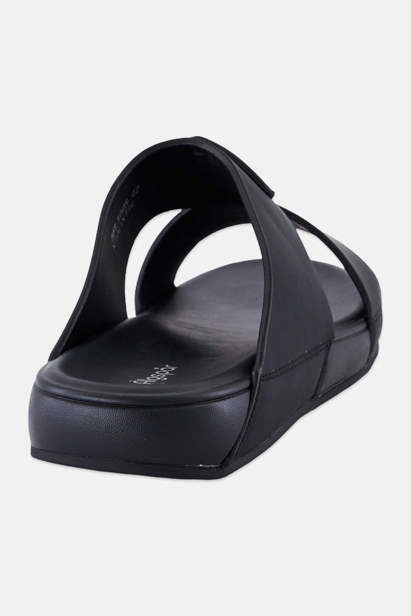 Algspar Men Slip On Arabic Sandals, Black - Image 2