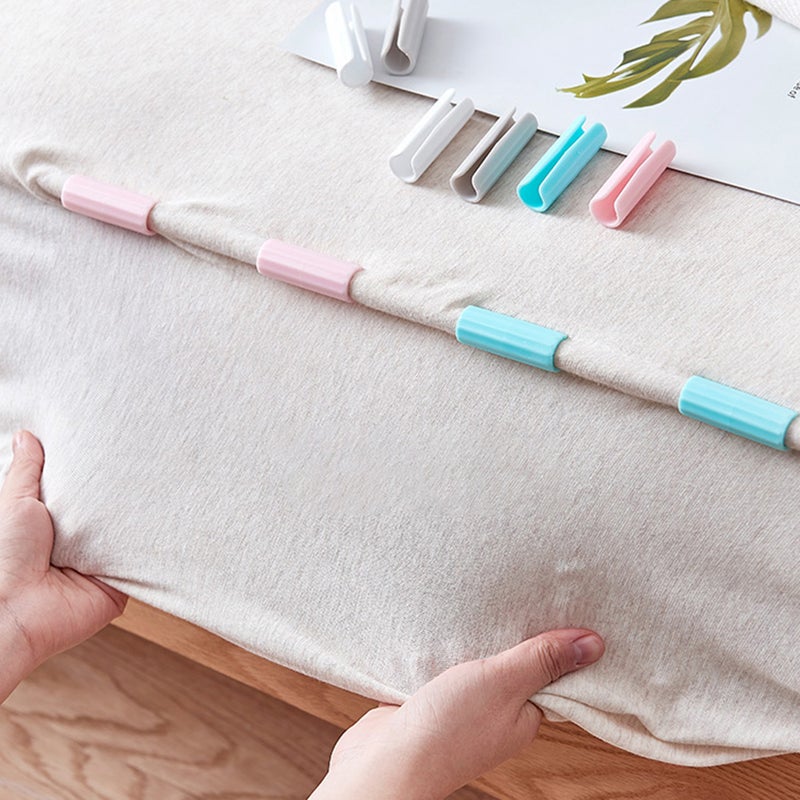 12pcs Bed Sheet Non-slip Retainer Bed Sheet Fasteners Sofa Cover Bedspread Holder Clips (Pink) - Image 5