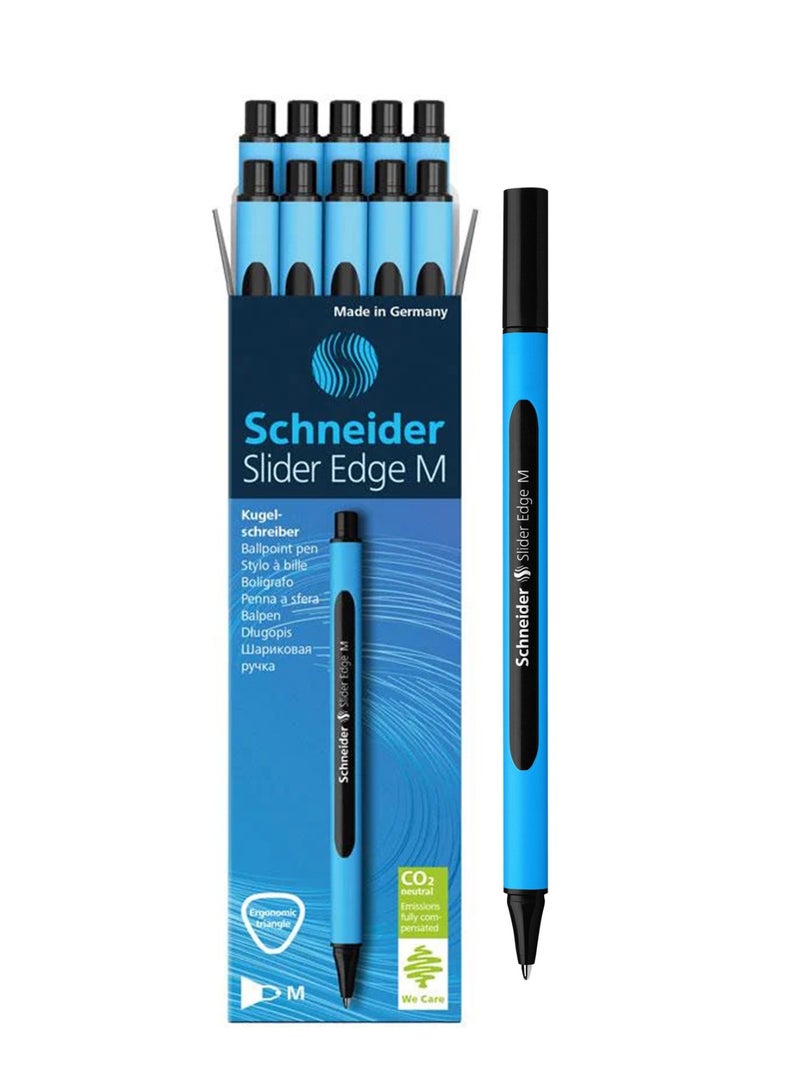 Schneider قلم حبر جاف ميديم تيب أسود 10 قطع - Image 1