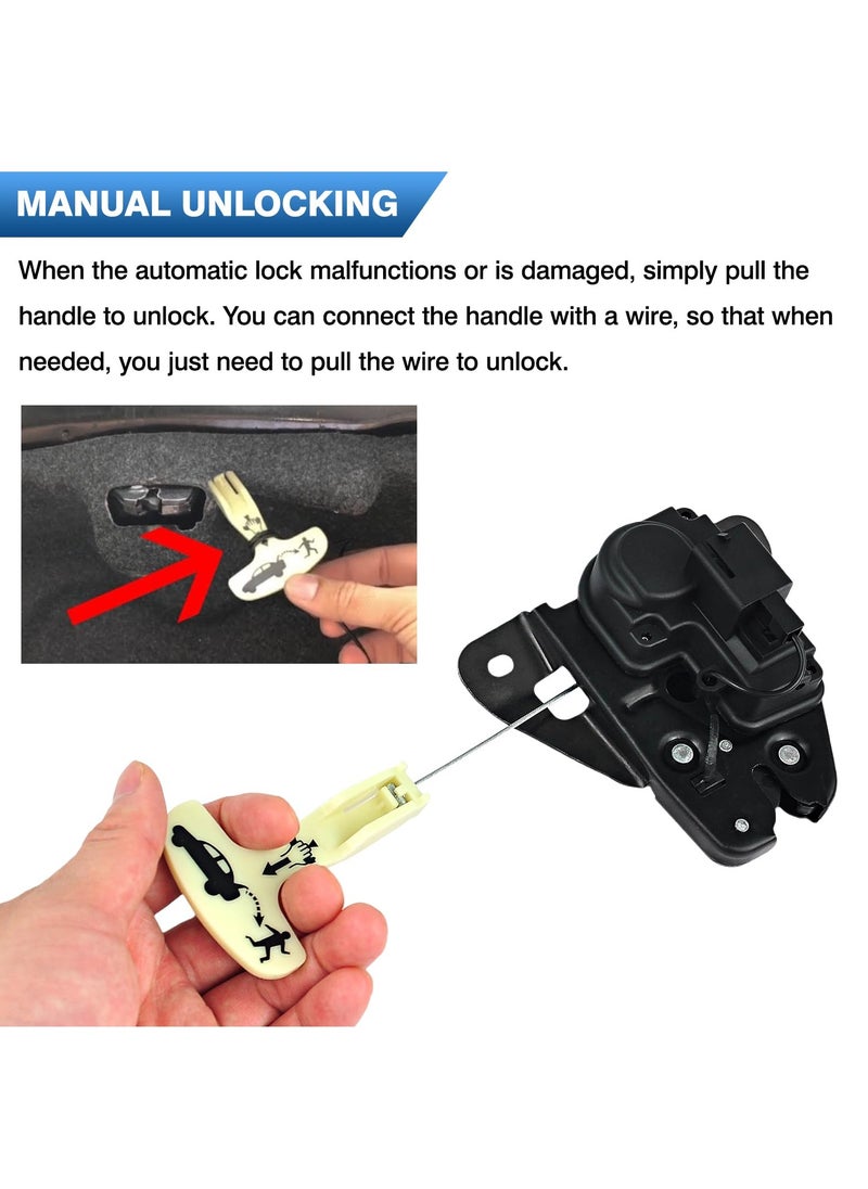 KASTWAVE Trunk Latch, Tailgate Lock, Latch Actuator, Tailgate Lock Actuator, for 2006-2018 Dodge Charger Challenger Avenger Dart, for 2005-2018 Chrysler 300 200, 931-714 5056244AA 5056244AB  - Image 5